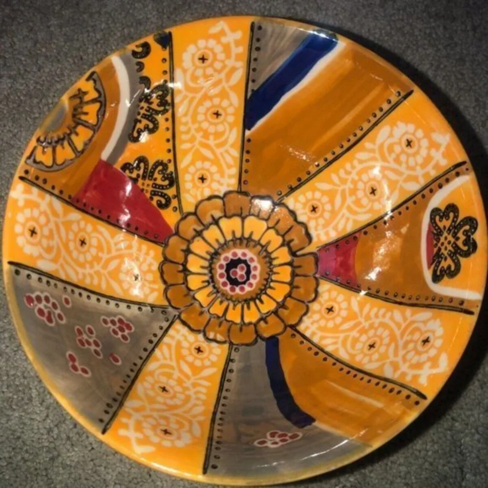 Anthropologie Soup Cereal Rice Bowl Multi Colored‎ cottage core